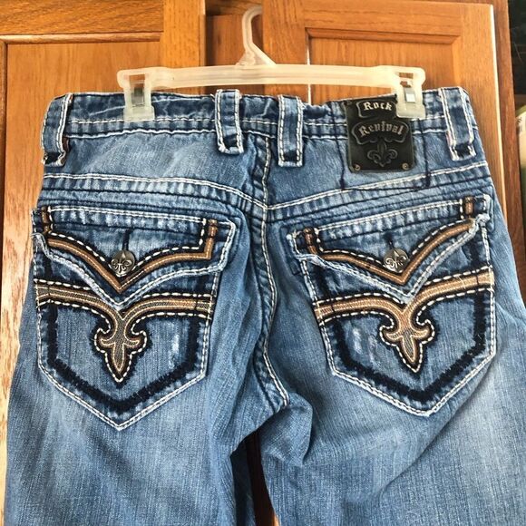 Rock Revival Fleur Flap Pocket Richie Straight Jeans Size 30 - Picture 7 of 11